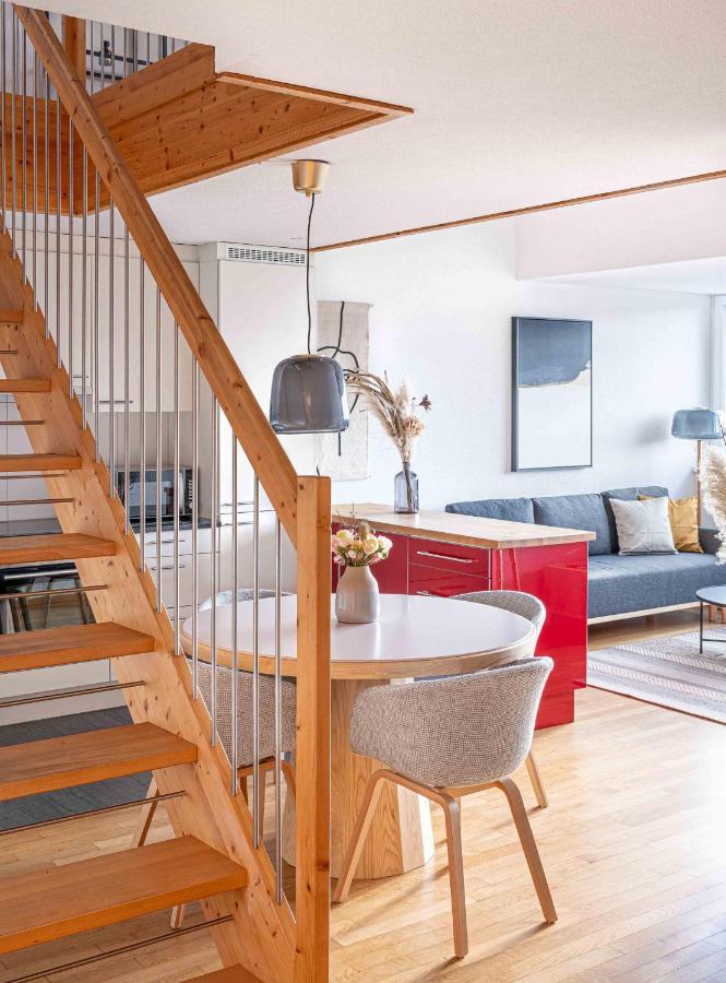Modern 3Bdr Duplex With Skyroof In Trendy Zurich West Appartement Buitenkant foto