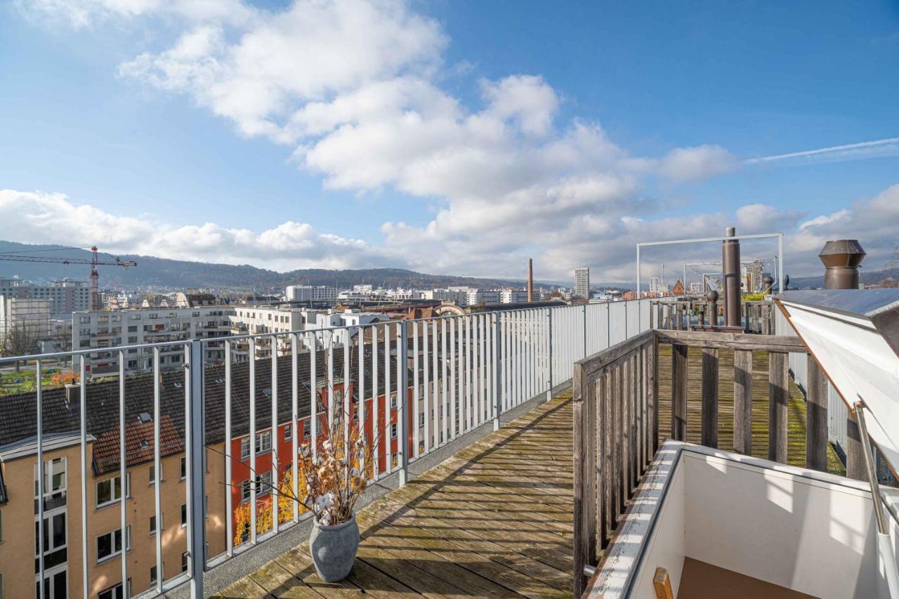 Modern 3Bdr Duplex With Skyroof In Trendy Zurich West Appartement Buitenkant foto